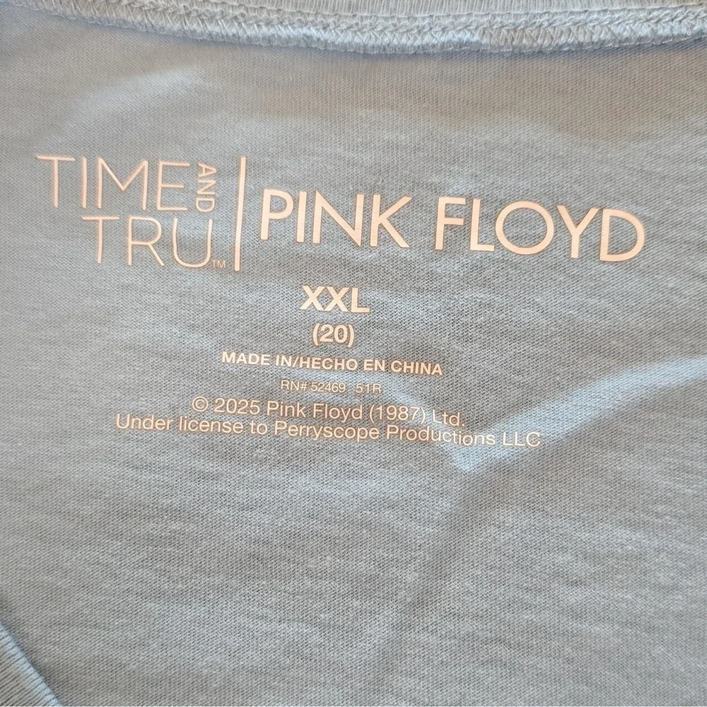Pink Floyd Blue Graphic T-Shirt Reproduction, Size XXL (20)